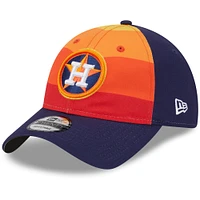 Men's New Era Orange Houston Astros 2025 Batting Practice 9TWENTY Adjustable Hat