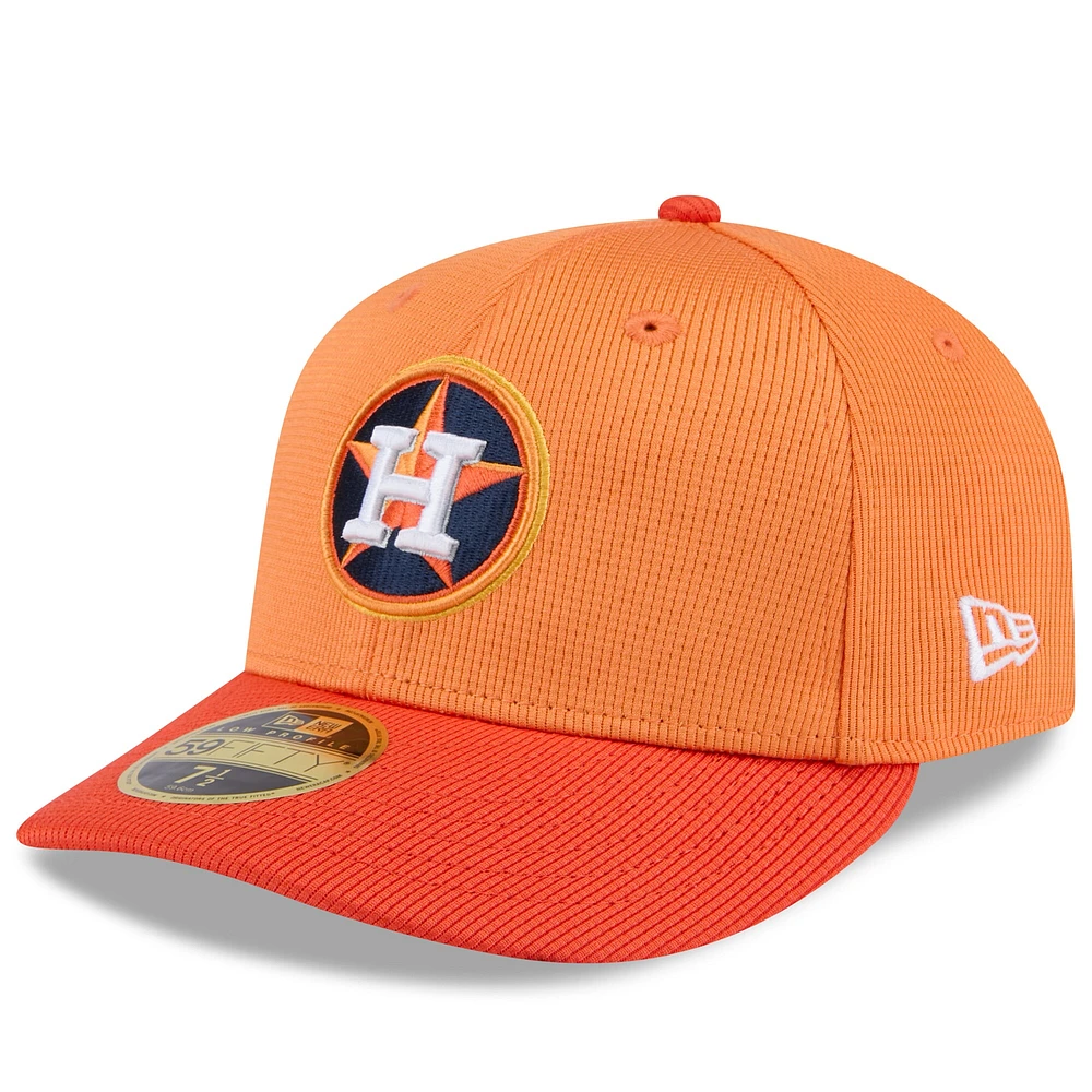Casquette ajustée à profil bas 59FIFTY pour homme Houston Astros 2025 de New Era Orange