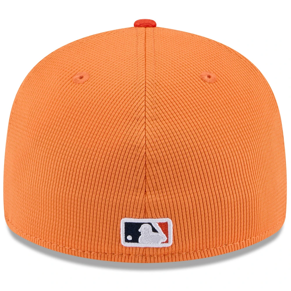 Casquette ajustée à profil bas 59FIFTY pour homme Houston Astros 2025 de New Era Orange