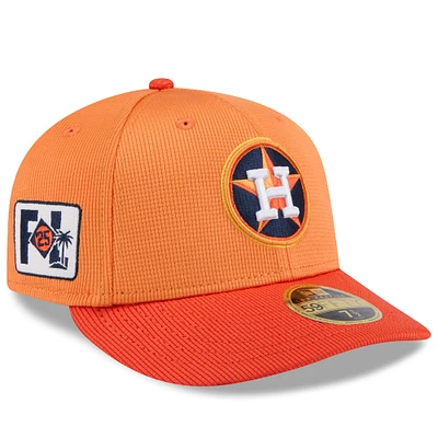 Casquette ajustée à profil bas 59FIFTY pour homme Houston Astros 2025 de New Era Orange