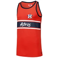 Men's New Era Orange Houston Astros Jersey Ringer Tank Top