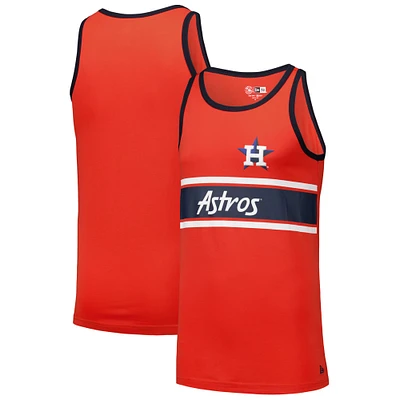 Débardeur orange Ringer en jersey New Era des Astros de Houston pour hommes