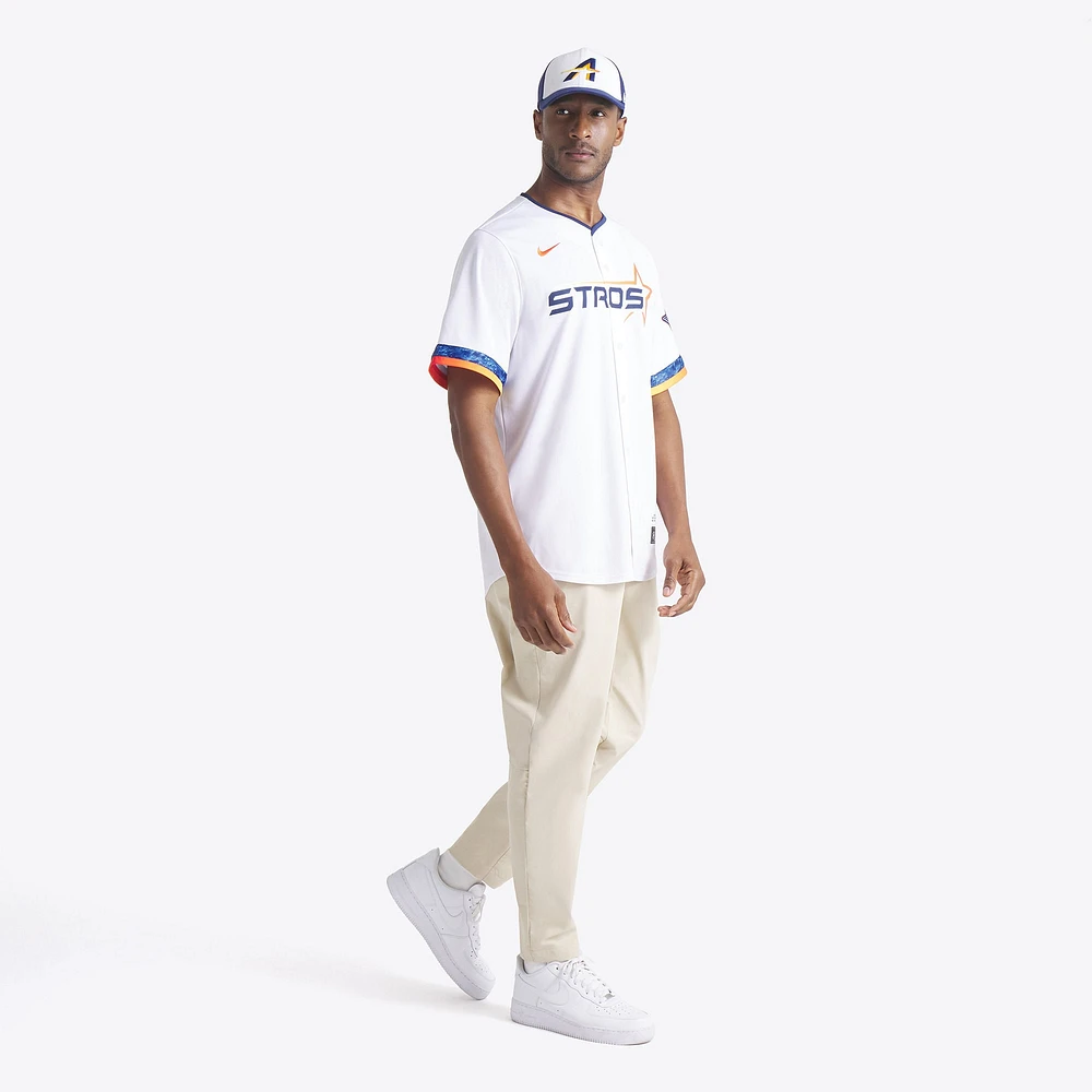 Men's New Era  White/Navy Houston Astros 2025 City Connect 39THIRTY Flex Hat