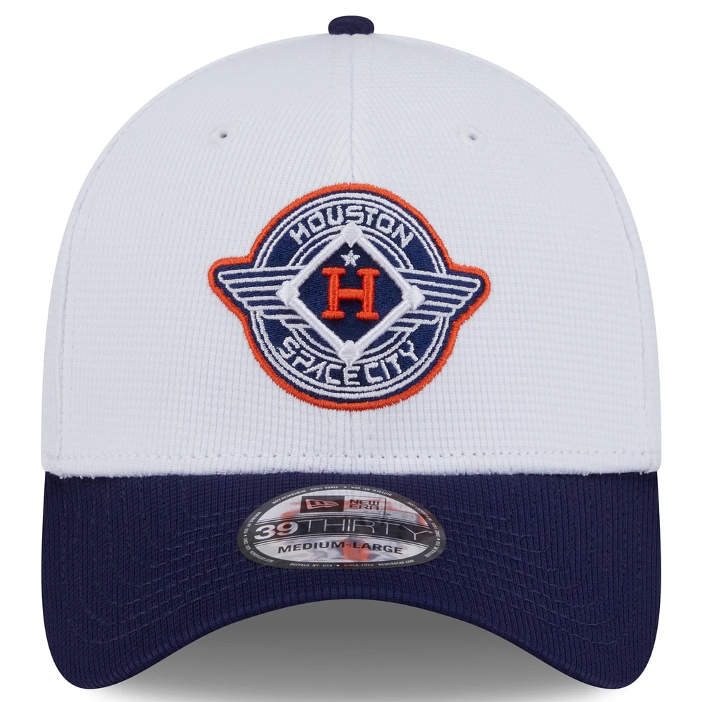 Men's New Era  White/Navy Houston Astros 2025 City Connect Batting Practice 39THIRTY Flex Hat