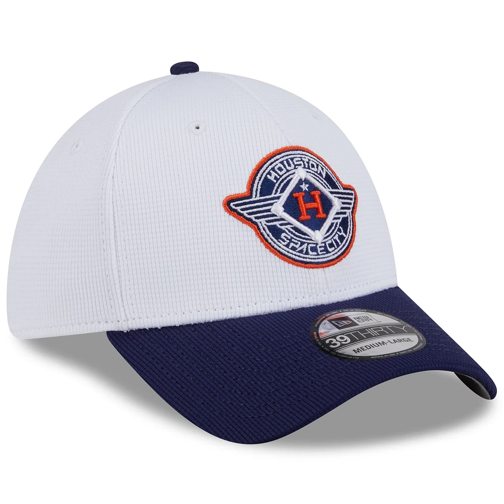 Men's New Era  White/Navy Houston Astros 2025 City Connect Batting Practice 39THIRTY Flex Hat