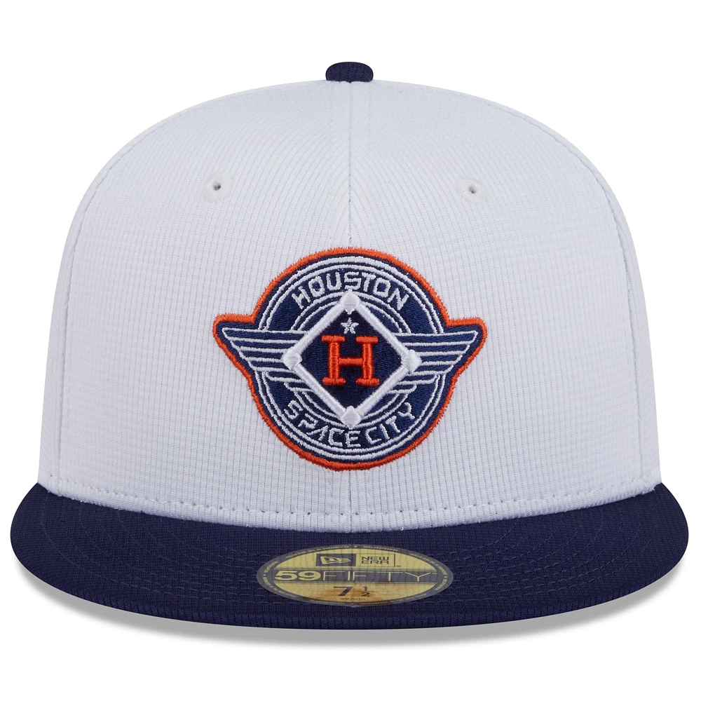 Men's New Era  White/Navy Houston Astros 2025 City Connect Batting Practice 59FIFTY Fitted Hat