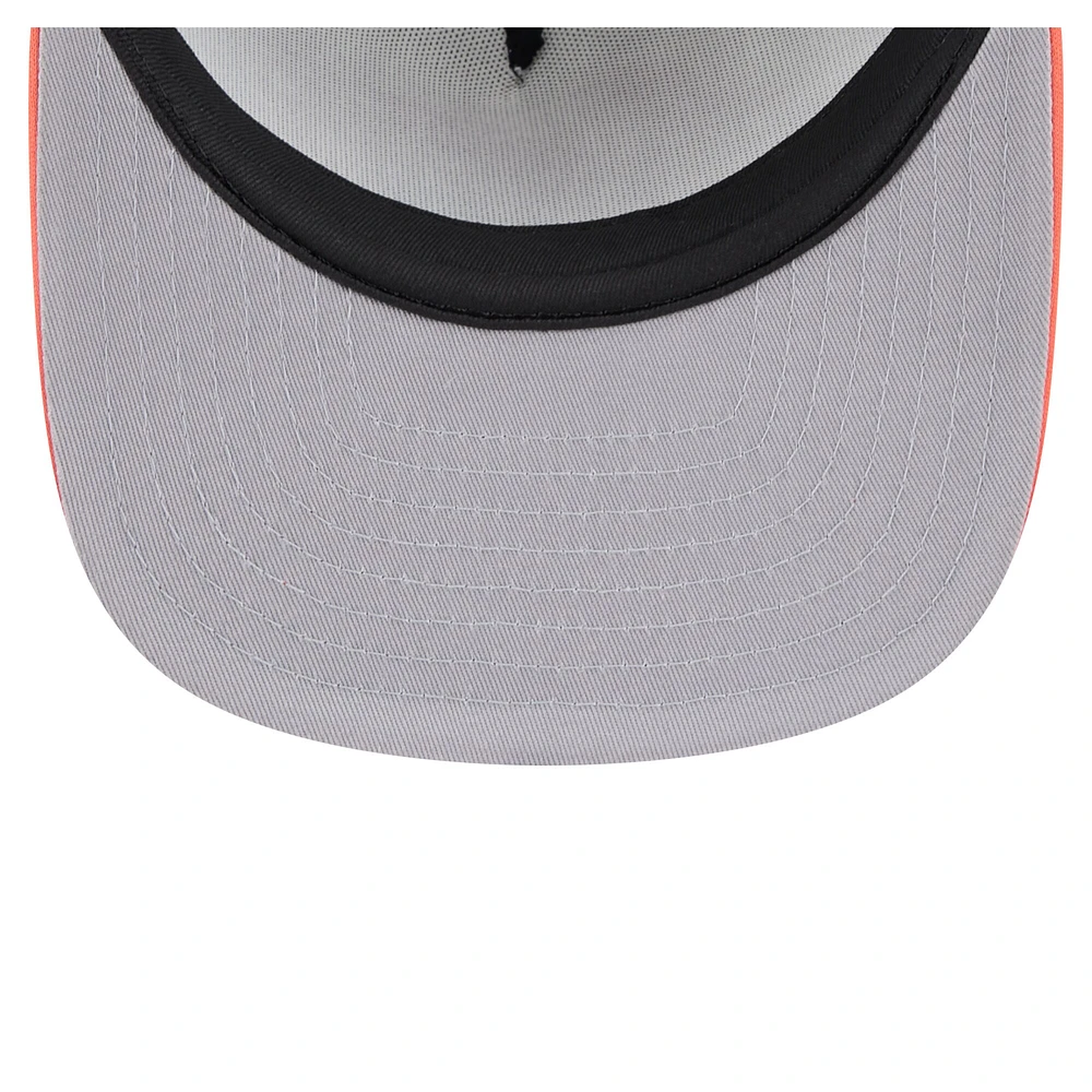 Casquette snapback New Era 9FIFTY blanche/orange pour homme, motif rétro des Astros de Houston