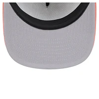 Casquette snapback New Era 9FIFTY blanche/orange pour homme, motif rétro des Astros de Houston