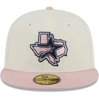 Men's New Era White/Pink Atlanta Braves Chrome Rogue 59FIFTY Fitted Hat