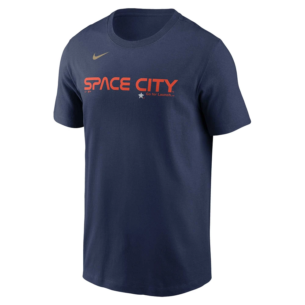 T-shirt Nike Alex Bregman bleu marine Houston Astros City Connect Fuse avec nom et numéro pour homme