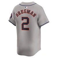 Maillot de joueur Nike Alex Bregman pour hommes, gris, Houston Astros Away Limited Player