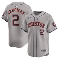 Maillot de joueur Nike Alex Bregman pour hommes, gris, Houston Astros Away Limited Player