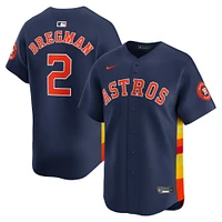 Maillot de joueur alternatif limité Nike Alex Bregman pour hommes, bleu marine, Houston Astros