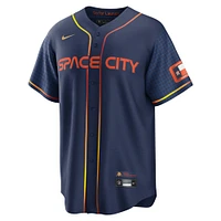 Maillot de joueur réplique Nike Alex Bregman des Astros Houston City Connect pour hommes, bleu marine