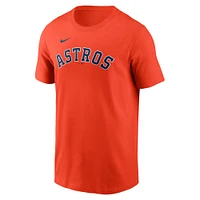 T-shirt orange avec nom et numéro Nike Alex Bregman pour hommes des Astros de Houston