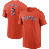 Men's Nike Alex Bregman Orange Houston Astros Name & Number T-Shirt