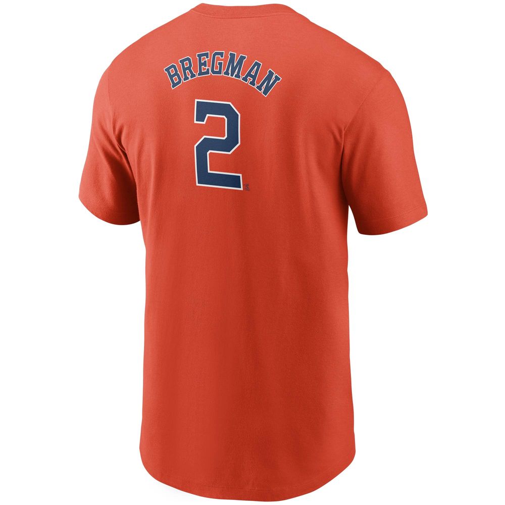 Men's Nike Alex Bregman Orange Houston Astros Name & Number T-Shirt