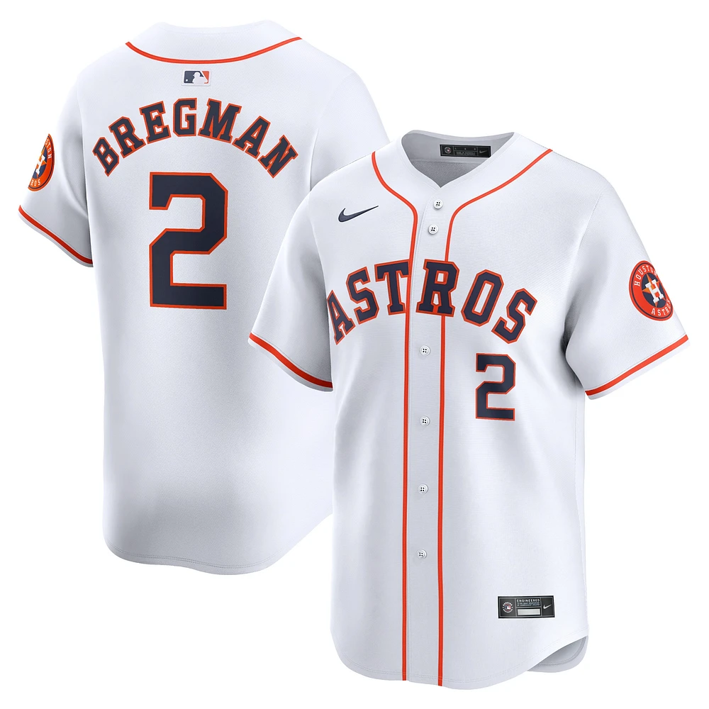 Men's Nike Alex Bregman White Houston Astros Home Limited Player Jersey