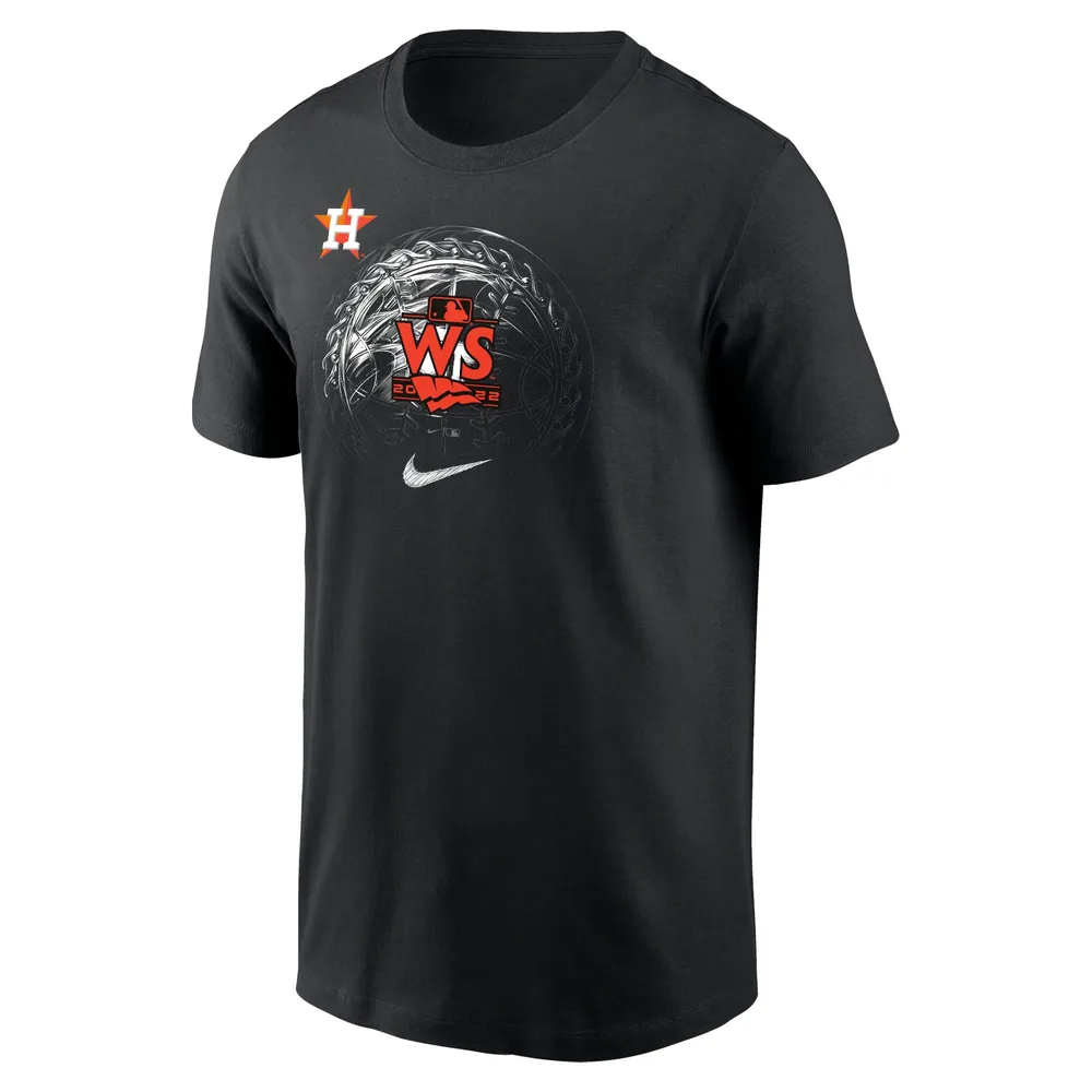 T-shirt Nike Houston Astros 2022 World Series Worldwide Event pour homme - Noir