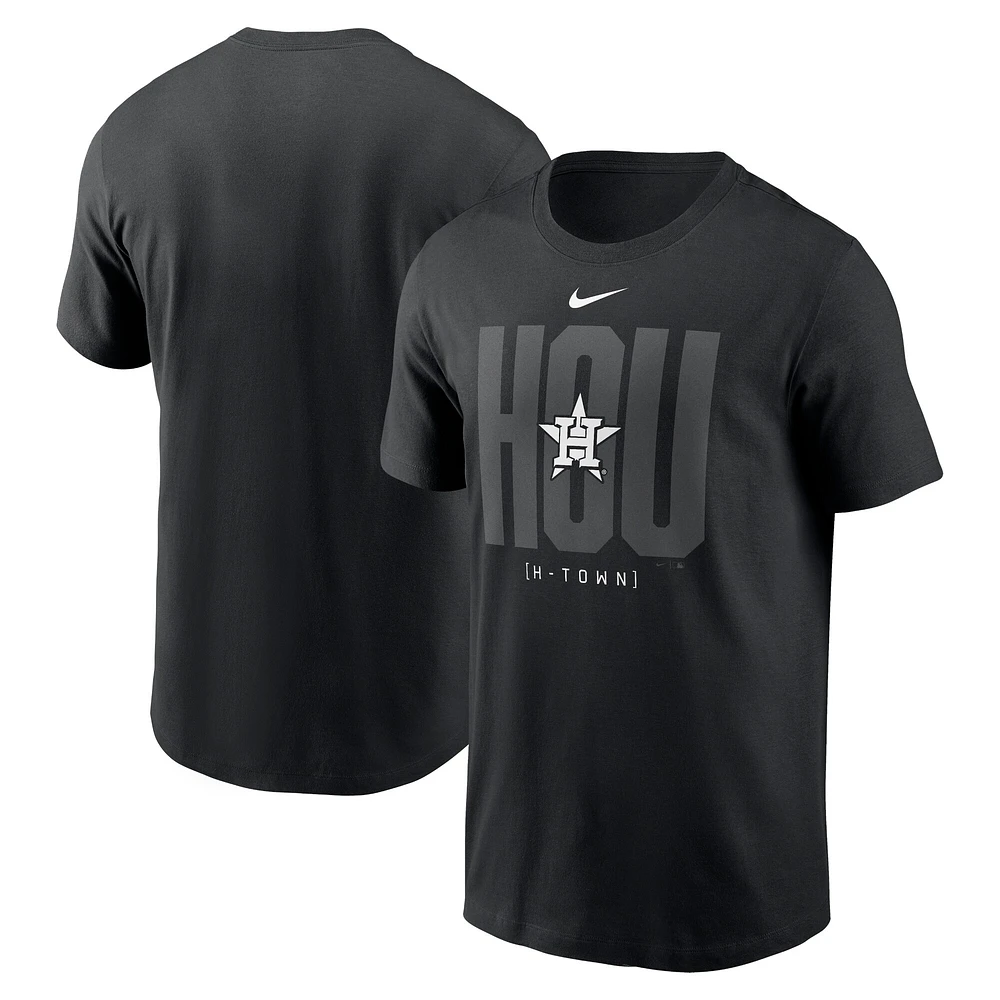 T-shirt local tendance Nike Houston Astros pour hommes, noir