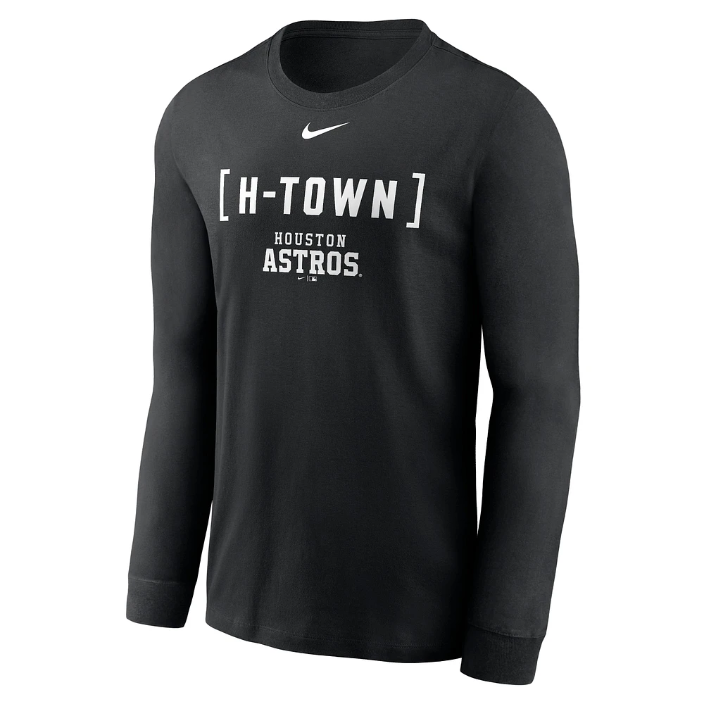 Men's Nike Black Houston Astros Local Nickname Long Sleeve T-Shirt