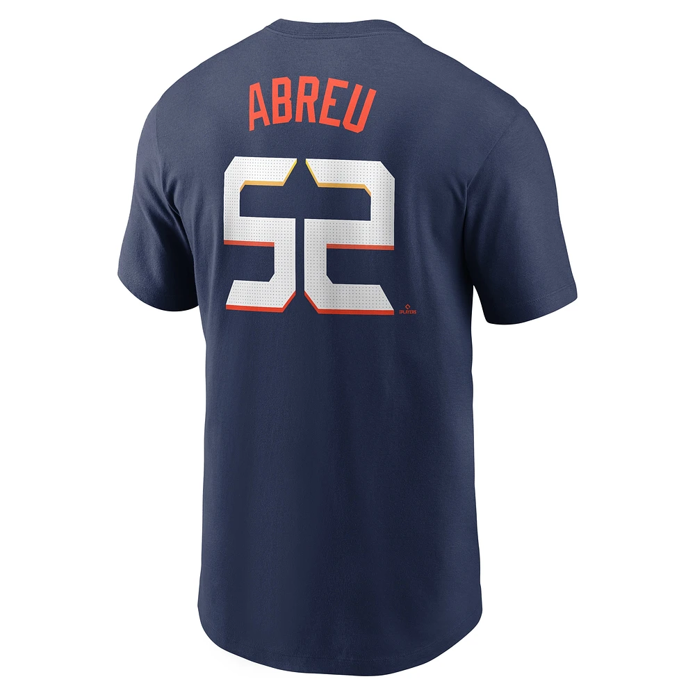 Men's Nike Bryan Abreu Navy Houston Astros 2025 City Connect Fuse Name & Number T-Shirt