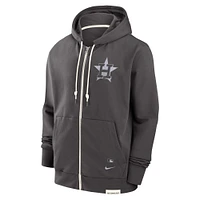 Sweat à capuche entièrement zippé Nike Charcoal Houston Astros Authentic Collection Travel Player Performance pour hommes