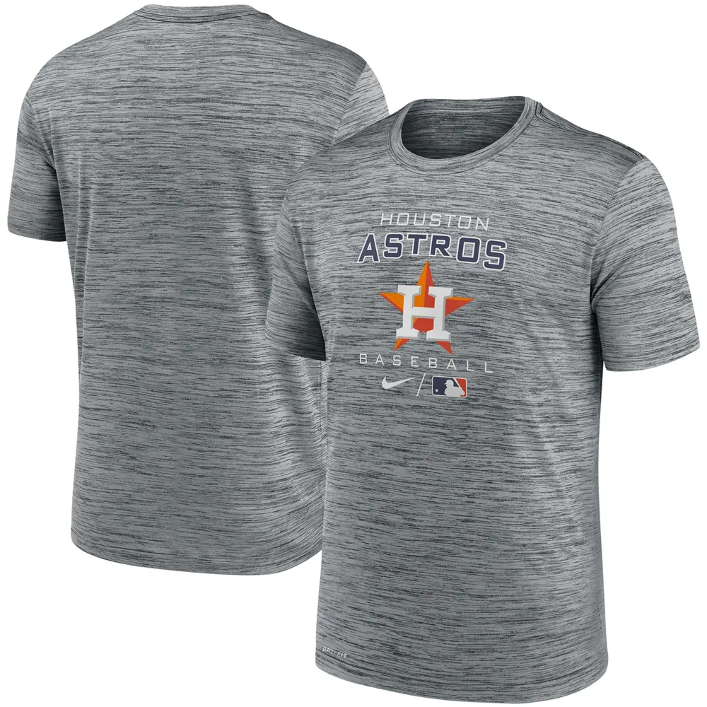 T-shirt Nike Houston Astros Authentic Collection Velocity Practice Performance gris anthracite pour homme