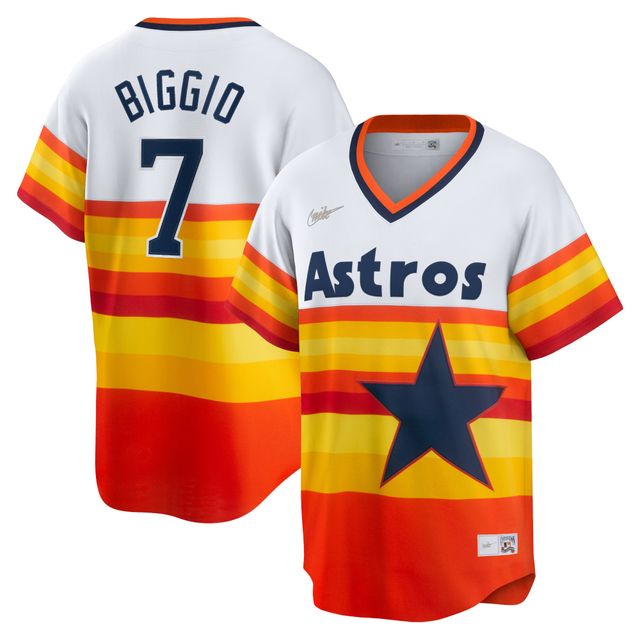 maillot de joueur Nike Craig Biggio pour hommes, blanc, Houston Astros, domicile, collection Cooperstown,