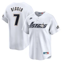 Men's Nike Craig Biggio White Houston Astros Throwback Cooperstown Collection Limited Jersey