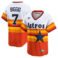 Maillot Nike Craig Biggio blanc Houston Astros Throwback Cooperstown Collection Limited Player pour homme