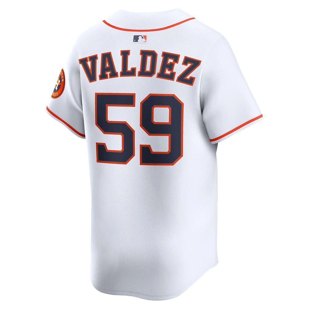 Men's Nike Framber Valdez White Houston Astros Home Limited Player Jersey