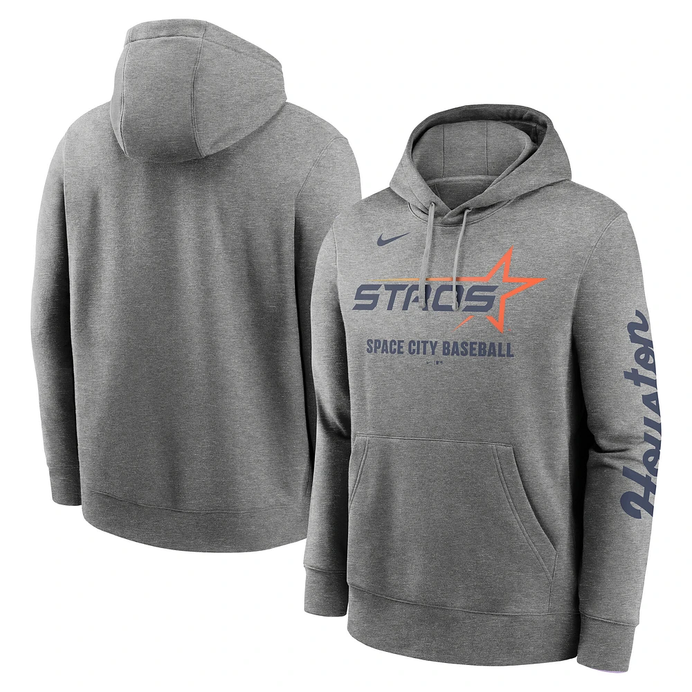 Sweat à capuche Nike City Connect Club 2025 gris chiné pour homme des Astros de Houston
