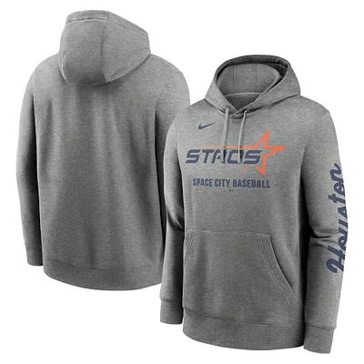 Sweat à capuche Nike City Connect Club 2025 gris chiné pour homme des Astros de Houston