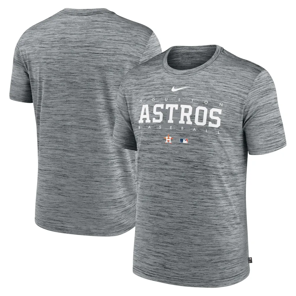 T-shirt Nike Houston Astros Authentic Collection Velocity Performance Practice pour hommes, gris chiné