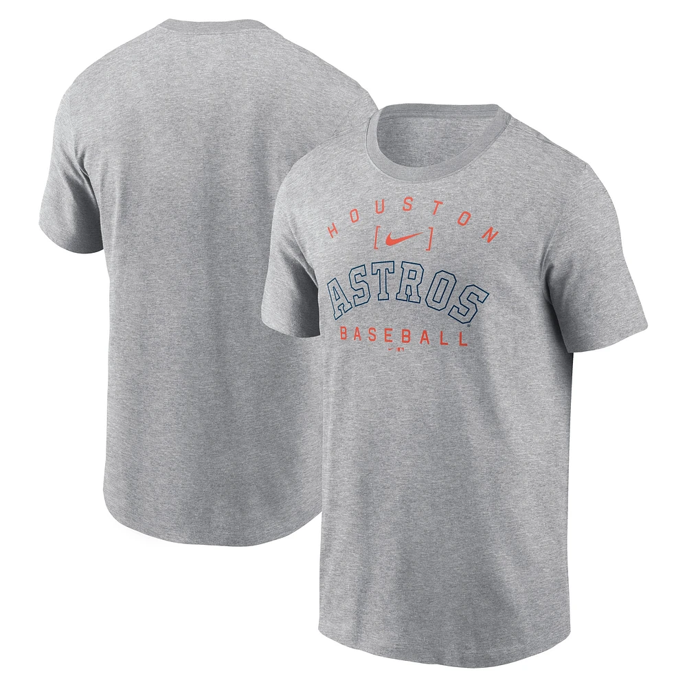 T-shirt Nike gris chiné Houston Astros Home Team Athletic Arch pour hommes