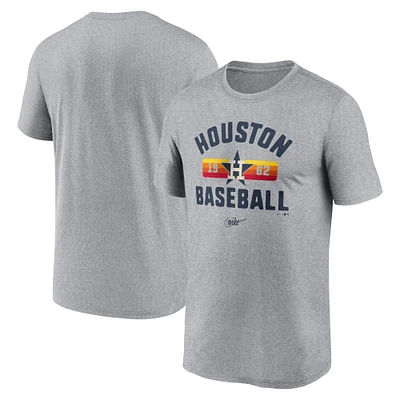 T-shirt Nike Houston Astros Legend pour homme, gris chiné