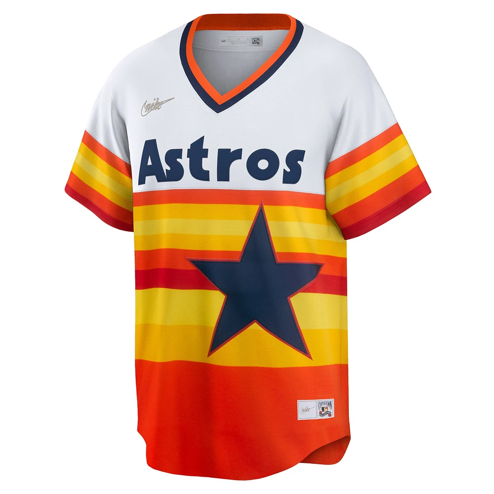 maillot de joueur Nike Jeff Bagwell pour hommes, blanc, Houston Astros Home Cooperstown Collection,