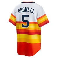 maillot de joueur Nike Jeff Bagwell pour hommes, blanc, Houston Astros Home Cooperstown Collection,