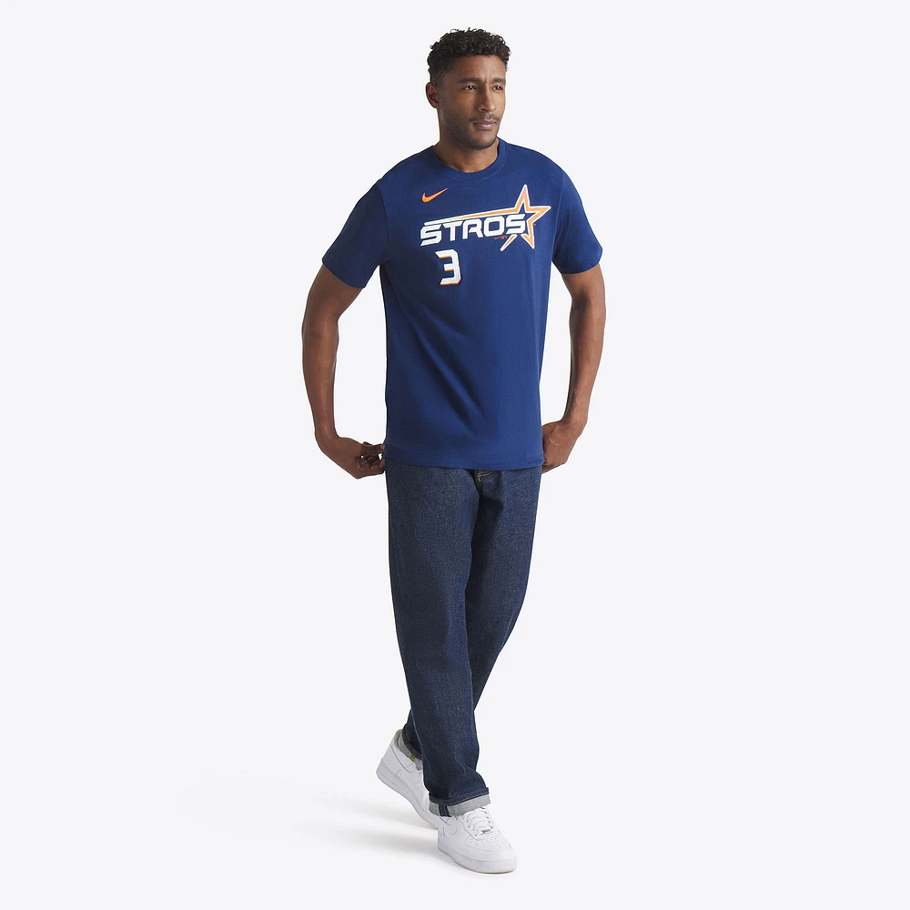 T-shirt Nike Jeremy Peña bleu marine Houston Astros 2025 City Connect Fuse avec nom et numéro
