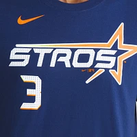 T-shirt Nike Jeremy Peña bleu marine Houston Astros 2025 City Connect Fuse avec nom et numéro