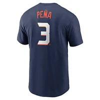 T-shirt Nike Jeremy Peña bleu marine Houston Astros 2025 City Connect Fuse avec nom et numéro