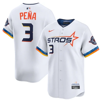 Maillot Nike Jeremy Peña blanc Houston Astros 2025 City Connect Limited Player pour homme