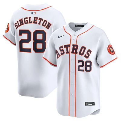 Maillot de joueur Nike Jon Singleton pour hommes, blanc, Houston Astros Home Limited Player