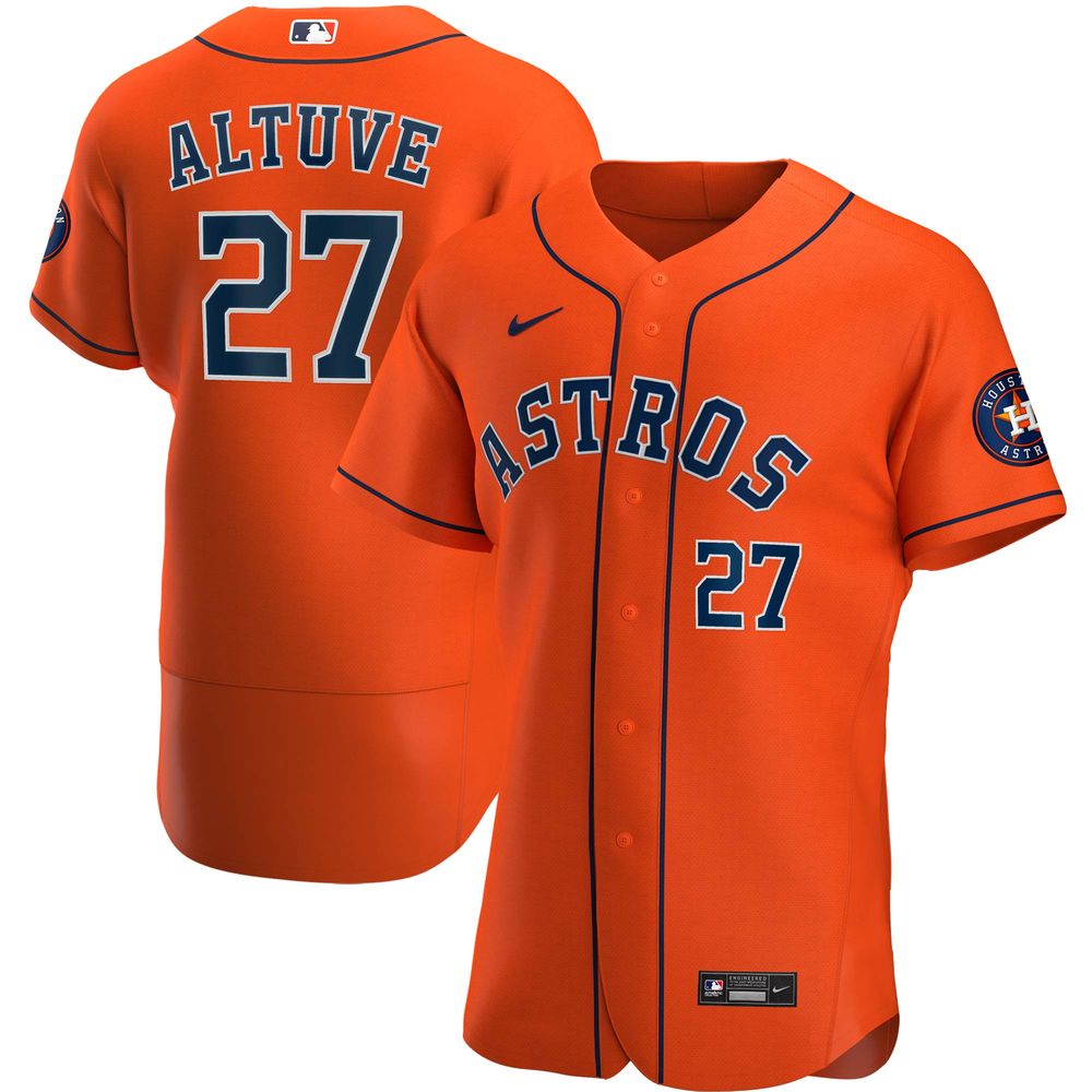 Men's Nike José Altuve Orange Houston Astros Alternate Authentic Player - Jersey