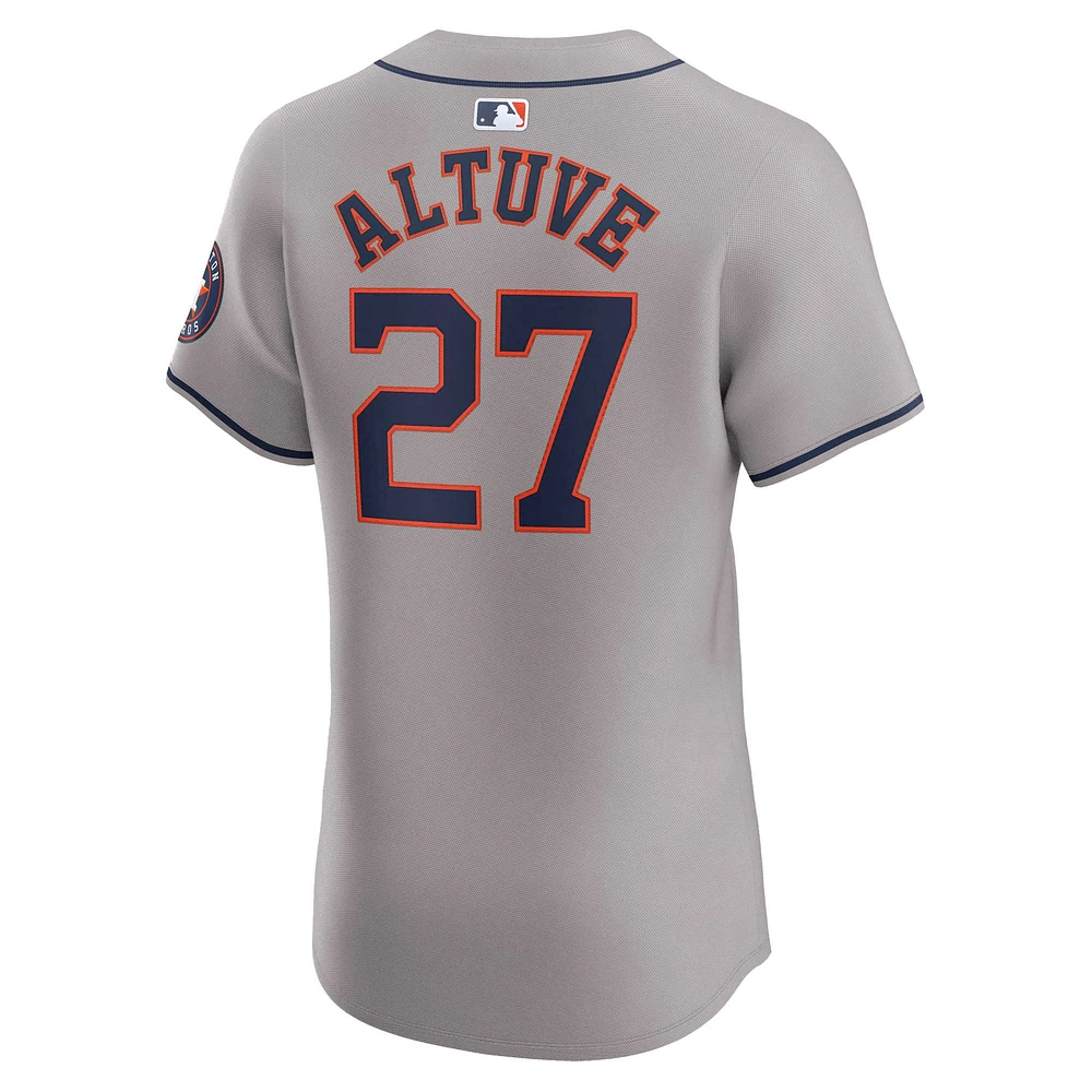 Men's Nike Jose Altuve Gray Houston Astros Road Elite Player Jersey