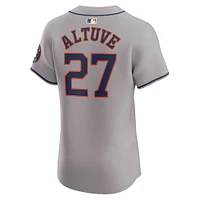 Maillot de joueur Nike Jose Altuve Houston Astros Road Elite pour homme, gris