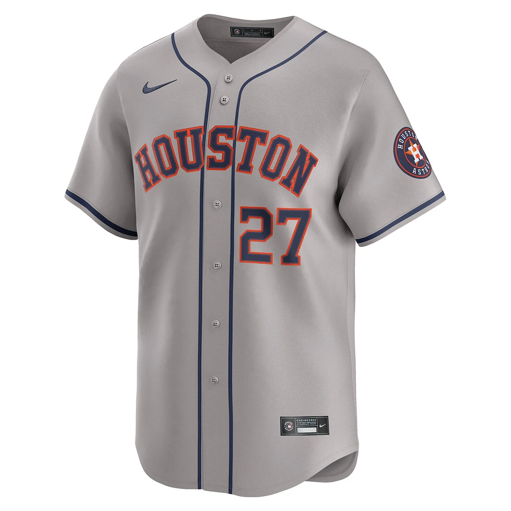 Men's Nike Jose Altuve Gray Houston Astros Road Limited Player Jersey