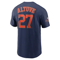 T-shirt avec nom et numéro Collection or Houston Astros 2023 Nike Jose Altuve pour homme, bleu marine