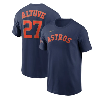 T-shirt avec nom et numéro Collection or Houston Astros 2023 Nike Jose Altuve pour homme, bleu marine